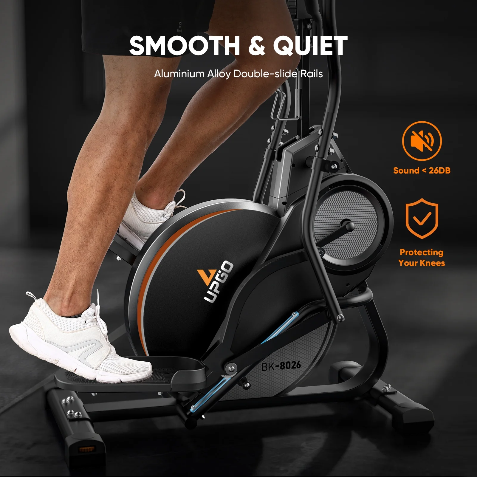 UPGO Pro Cardio Climber Stepping Elliptical Machine, 3 in 1 Elliptical, Total Body Fitness Cross Trainer with Hyper-Quiet Magnetic Drive System - Image 3