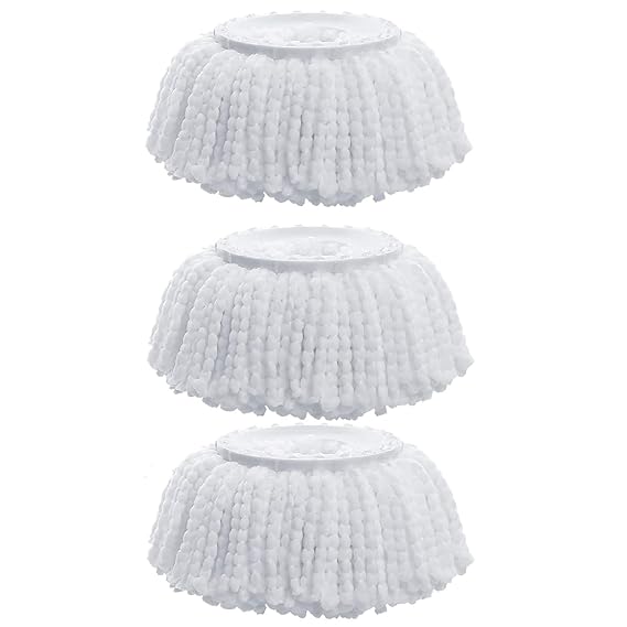 Milton Mop Refill Microfiberfor 360 Degree Rotation Mop| Refiller for All Types Floor Cleaning | | Mop Head Replacement Accessories for Household Cleaning - Pack of 3