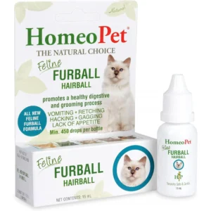 HomeoPet Feline Furball Hairball Remedy Solution for Cats, 15-Milliliter Bottle