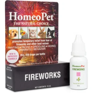 HomeoPet Fireworks Calming Natural Pet Relaxant Solution for Pets, 15-Milliliter Bottle