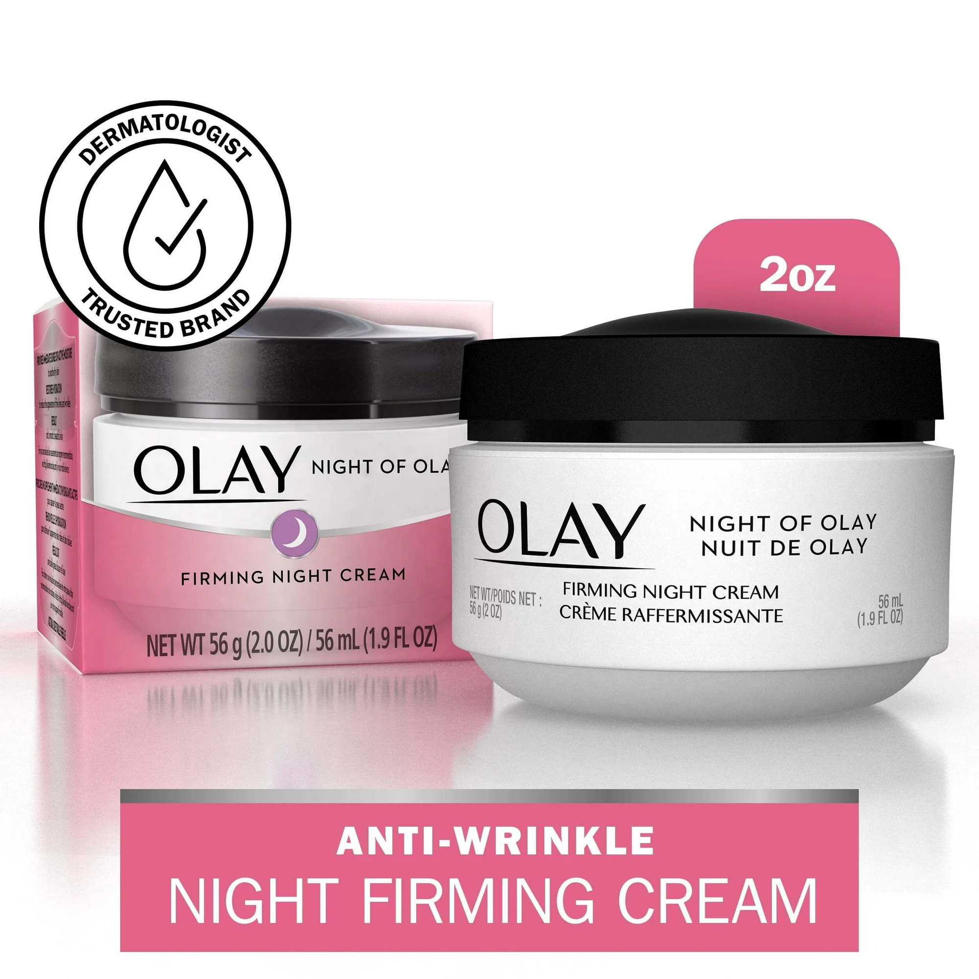 Olay Skin Care Firming Night Cream Facial Moisturizer, 1.9 fl oz